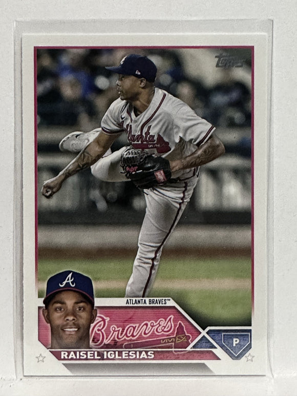 #115 Raisel Iglesias Atlanta Braves 2023 Topps Series One Baseball Card