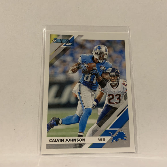 #97 Calvin Johnson Detroit Lions  2019 Donruss Football Card AS