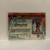 #151 Jan Erixon New York Rangers 1991-92 Topps Stadium Club Hockey Card JW