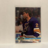 #148 Jeff Brown St Louis Blues 1991-92 Topps Stadium Club Hockey Card JW