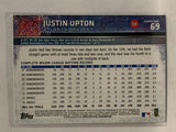 #69 Justin Upton Atlanta Braves 2015 Topps Series One Baseball Card