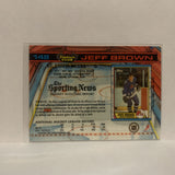 #148 Jeff Brown St Louis Blues 1991-92 Topps Stadium Club Hockey Card JW