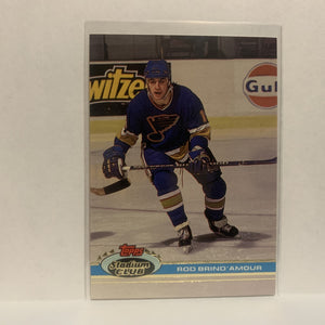 #184 Rod Brind'Amour St Louis Blues 1991-92 Topps Stadium Club Hockey Card JX