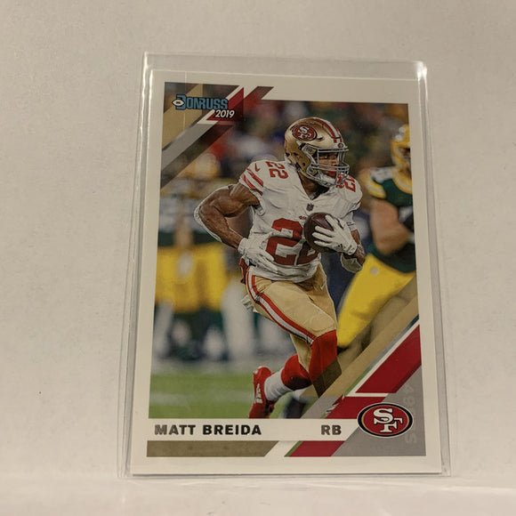 #221 Matt Breida San Francisco 49ers  2019 Donruss Football Card AT