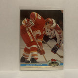 #96 Doug Gilmour Calgary Flames 1991-92 Topps Stadium Club Hockey Card JY