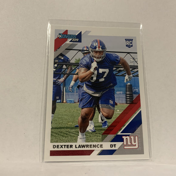 #257 Dexter Lawrence New York Giants Rookie 2019 Donruss Football Card AU