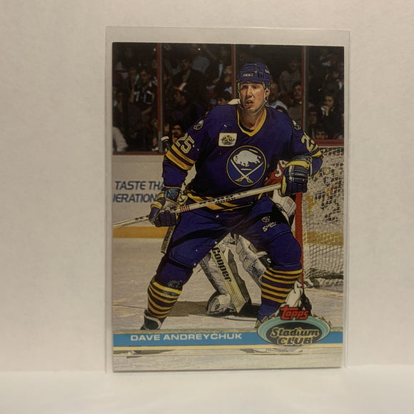 #93 Dave Andreychuk Buffalo Sabres 1991-92 Topps Stadium Club Hockey Card JY