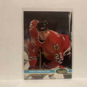 #89 Adam Creighton Chicago Blackhawks 1991-92 Topps Stadium Club Hockey Card JY