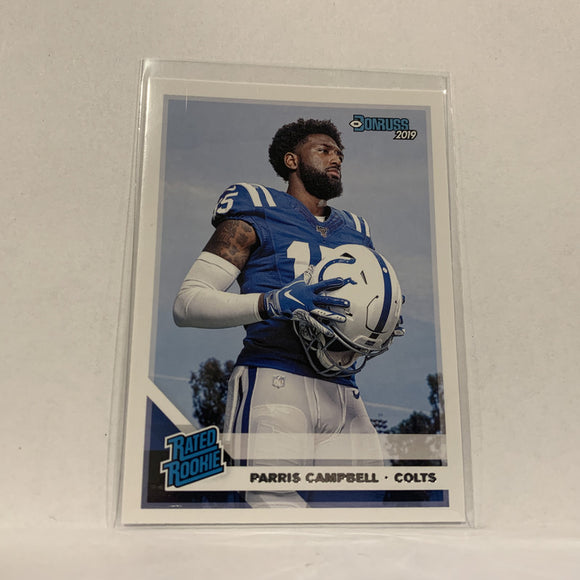 #315 Parris Campbell Indianapolis Colts Rated Rookie 2019 Donruss Football Card AU