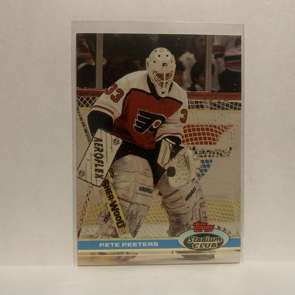 #88 Pete Peeters Philadelphia Flyers 1991-92 Topps Stadium Club Hockey Card JY