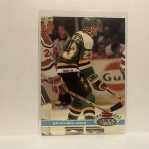 #87 Brian Bellows Minnesota North Stars 1991-92 Topps Stadium Club Hockey Card JY