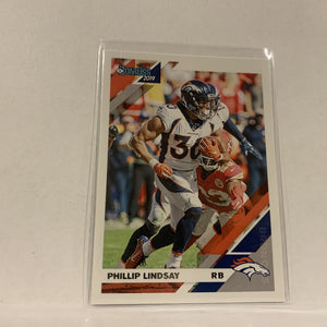 #83 Phillip Lindsay Denver Broncos  2019 Donruss Football Card AU