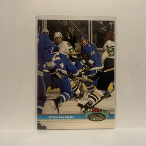 #56 Steven Finn Quebec Nordiques 1991-92 Topps Stadium Club Hockey Card JY