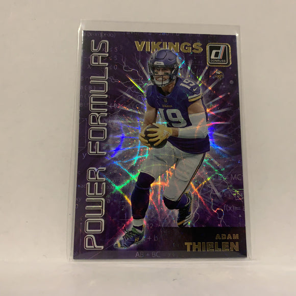 #PF-10 Adam Thielen Minnesota Vikings  2019 Donruss Football Card AV