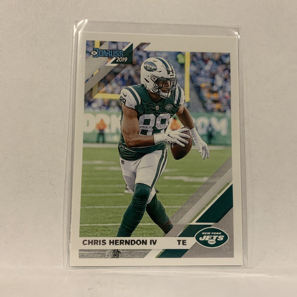 #192 Chris Herndon IV New York Jets  2019 Donruss Football Card AW