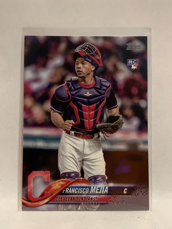 #244 Francisco Mejia Rookie Cleveland Indians 2018 Topps Series One  Baseball Card MLB