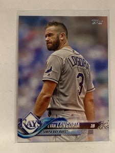 #223 Evan Longoria Tampa Bay Rays 2018 Topps Series One  Baseball Card MLB