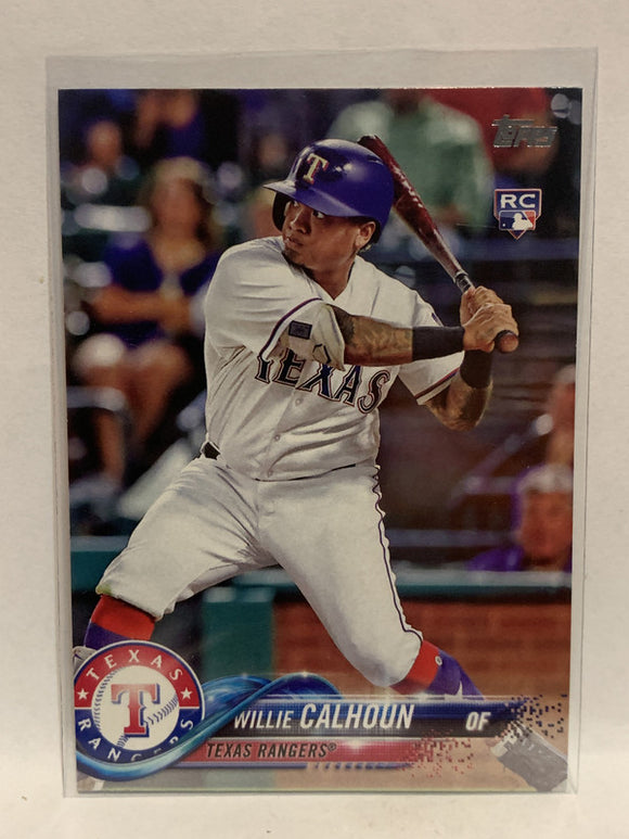 #245 Willie Calhoun Rookie Texas Rangers 2018 Topps Series One  Baseball Card MLB