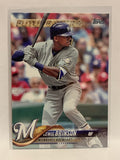 #296 Lewis Brinson Future Stars Milwaukee Brewers 2018 Topps Series One  Baseball Card MLB