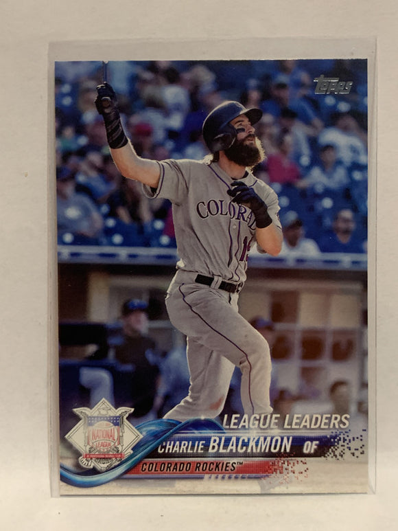 #273 Charlie Blackmon League Leaders Colorado Rockies 2018 Topps Series One  Baseball Card MLB