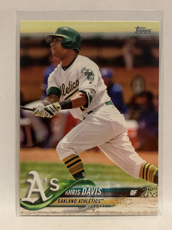 #325 Khris Davis Oakland Athletics 2018 Topps Series One  Baseball Card MLB