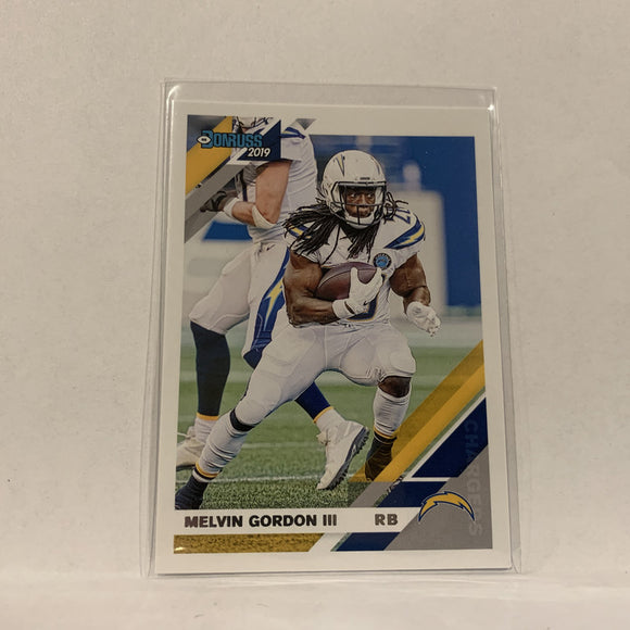 #131 Melvin Gordon III Los Angeles Chargers  2019 Donruss Football Card AW