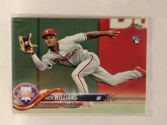 #226 Nick Williams Rookie Philadelphia Phillies 2018 Topps Series One  Baseball Card MLB