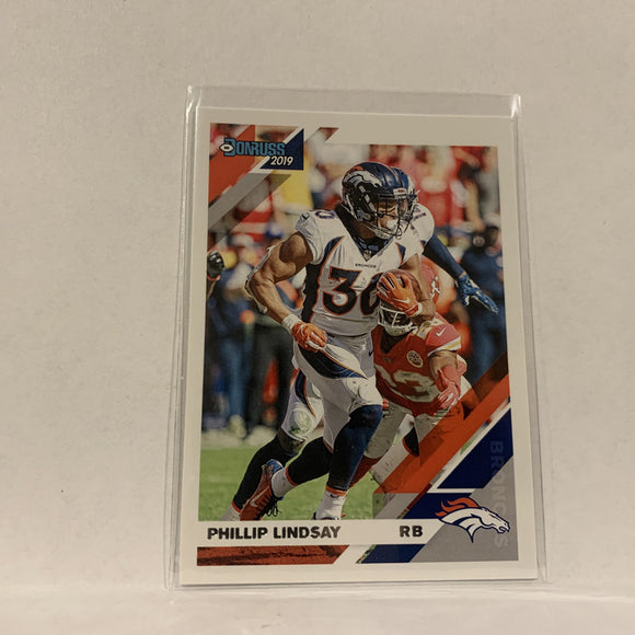 #83 Phillip Lindsay Denver Broncos  2019 Donruss Football Card AX