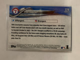 #229 Texas Rangers Team Card 2018 Topps Series One  Baseball Card MLB