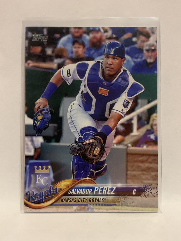 #290 Salvador Perez Kansas City Royals 2018 Topps Series One  Baseball Card MLB