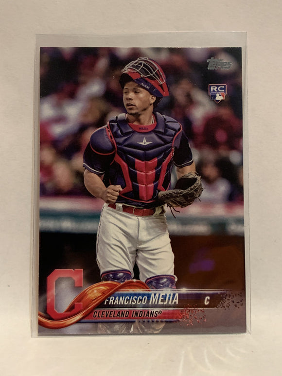 #244 Francisco Mejia Rookie Cleveland Indians 2018 Topps Series One  Baseball Card MLB