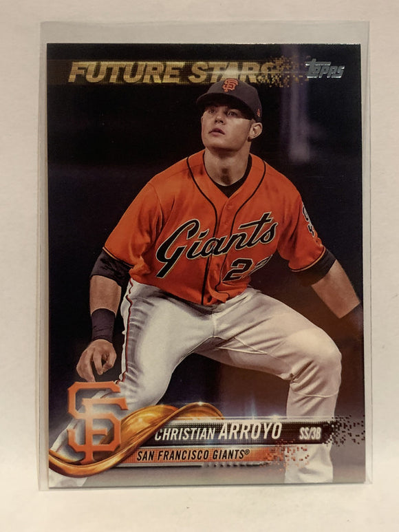 #249 Christian Arroyo Future Stars San Francisco Giants 2018 Topps Series One  Baseball Card MLB