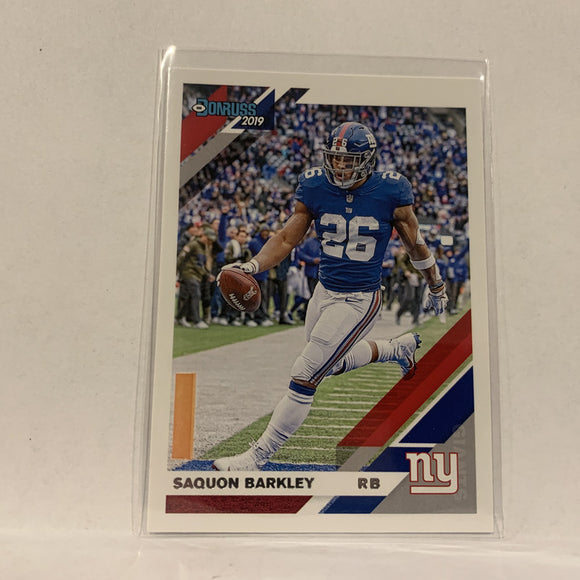 #179 Saquon Barkley New York Giants  2019 Donruss Football Card AY