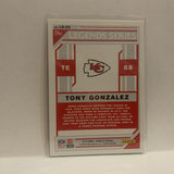 LS-20 Tony Gonzalez The Legends Series Kansas City Chiefs 2019 Donruss Football Card HC