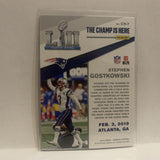 CH-7 Stephen Gostkowski The Champ is Here New England Patriots 2019 Donruss Football Card HC