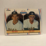 #652 Walt Weiss Dave Otto Major League Prospects Oakland Athletics 1988 Fleer Baseball Card HD