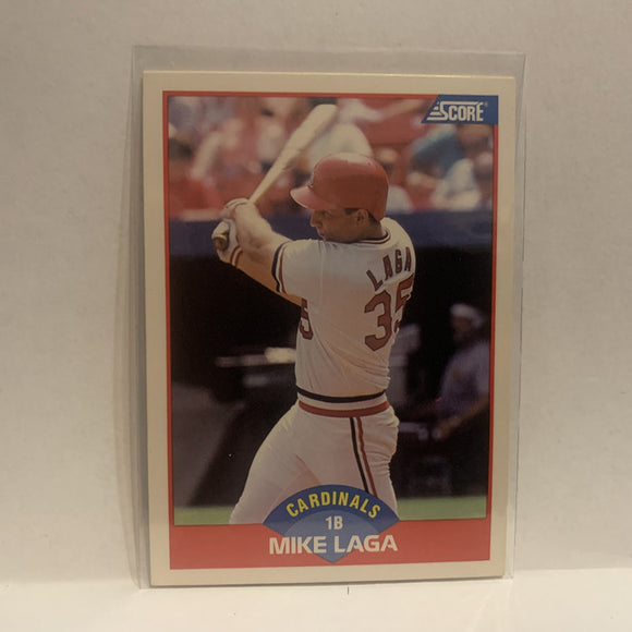 #536 Mike Laga St Louis Cardinals 1989 Score Baseball Card HE