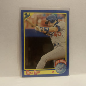 #597 Mike Huff Rookie  Los Angeles Dodgers 1990 Score Baseball Card HE