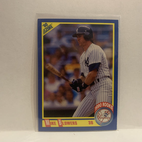 #624 Mike Blowers Rookie New York Rangers 1990 Score Baseball Card HE