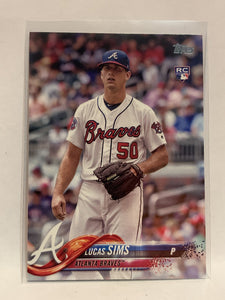 #278 Lucas Sims Rookie Atlanta Braves 2018 Topps Series One  Baseball Card MLB