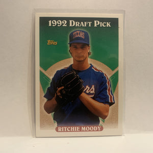 #428 Ritchie Moody Draft Pick Texas Rangers 1993 Topps  Baseball Card HF