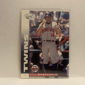 #123 Doug Mientkiewicz Minnesota Twins 2002 Donruss Leaf Baseball Card HF