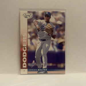 #120 Adrian Beltre Los Angeles Dodgers 2002 Donruss Leaf Baseball Card HF