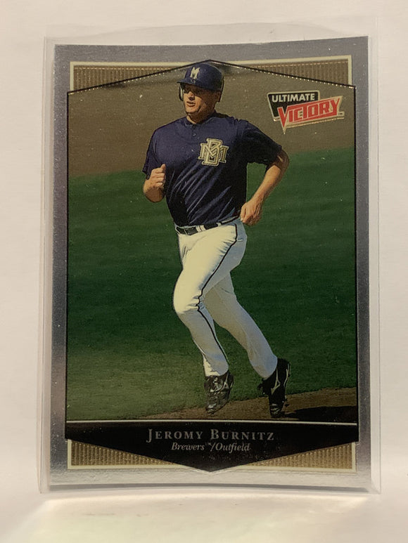 #59 Jeromy Burnitz Milwaukee Brewers 1999 Ultimate Victory Baseball Card