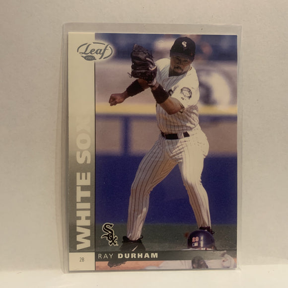 #107 Ray Durham Chicago White Sox 2002 Donruss Leaf Baseball Card HI