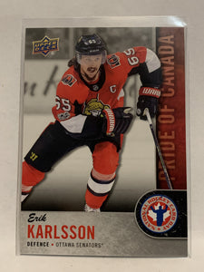 #Can-6 Erik Karlsson Ottawa Senators 2017-18 Upper Deck National Hockey Card Day Canada Hockey Card  NHL