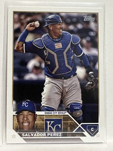 #102 Salvador Perez Kansas City Royals 2023 Topps Series One Baseball Card