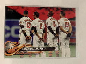 #292 Baltimore Orioles  Team Card 2018 Topps Series One  Baseball Card MLB