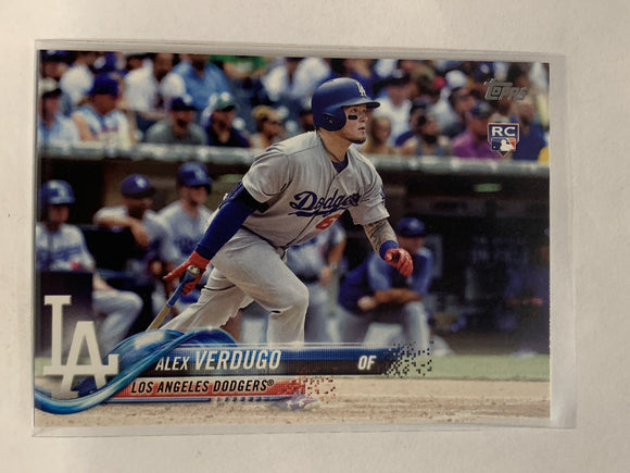 2018 Topps #281 Alex Verdugo RC Rookie Los Angeles Dodgers