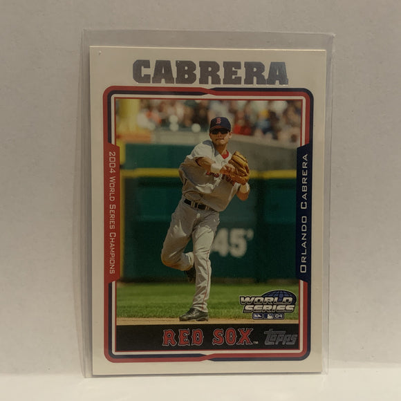 #15 Orlando Cabera Boston Red Sox 2004 Topps Baseball Card HK